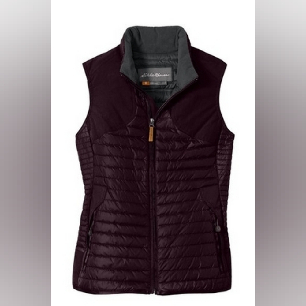 Eddie Bauer Purple Quilted Vest lightweight down s small